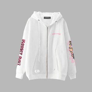 Chrome Hearts Print Zip-Up Sweatshirt Cardigan